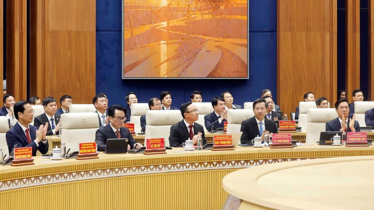 Các đại biểu tham dự cuộc làm việc. Ảnh: Thống Nhất/TTXVN.