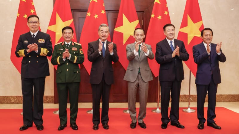 Bộ trưởng Ngoại giao, Quốc phòng, Công an Việt Nam-Trung Quốc tại Hội nghị lần thứ nhất, cơ chế đối thoại chiến lược 3+3. (Ảnh: Bộ Ngoại giao).