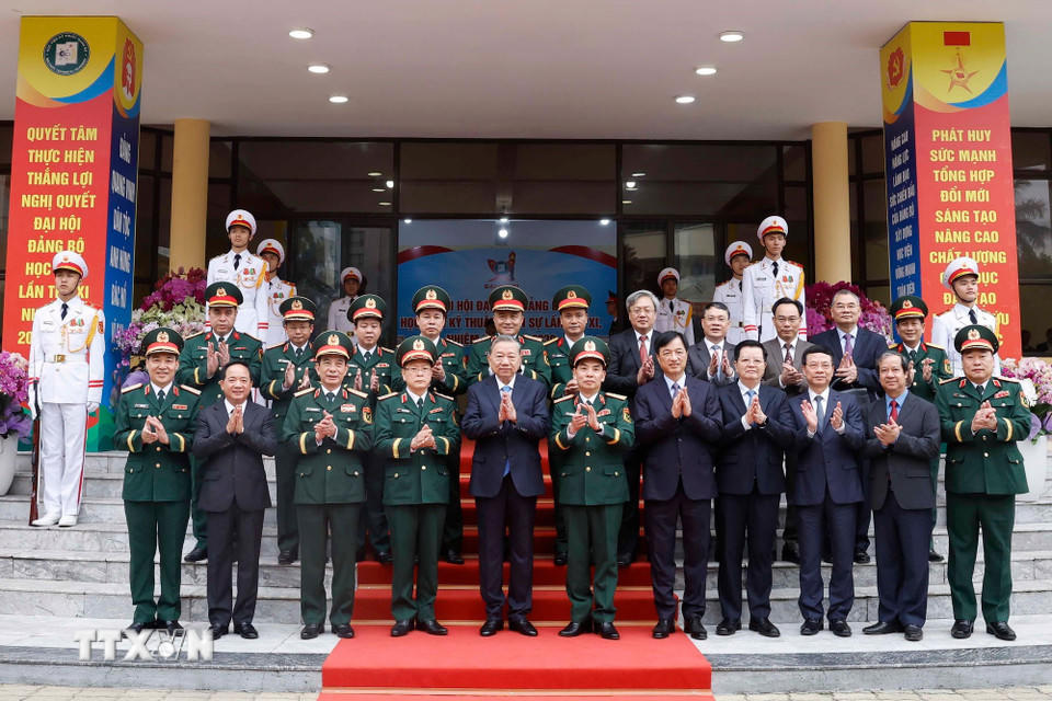 Tổng Bí thư Tô Lâm và các đại biểu. (Ảnh: Thống Nhất/TTXVN).