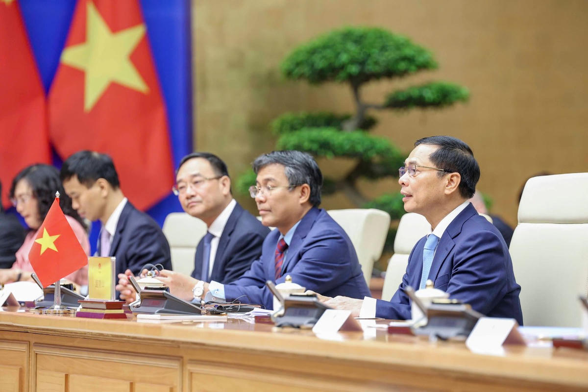 Phó Thủ tướng Chính phủ Bùi Thanh Sơn và đoàn đại biểu Việt Nam tại phiên họp