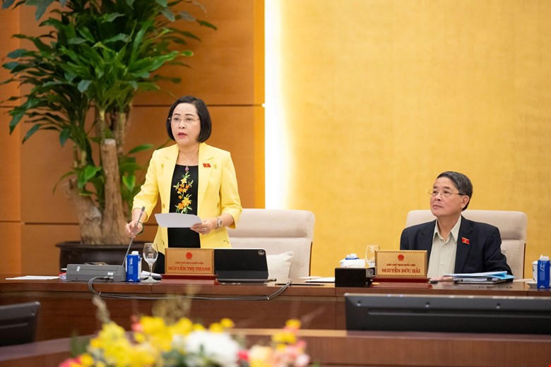 Phó Chủ tịch Quốc hội Nguyễn Thị Thanh điều hành phiên thảo luận