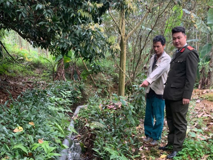 Vị trí cơ sở xả thải ra môi trường. Ảnh: Minh Tuấn.