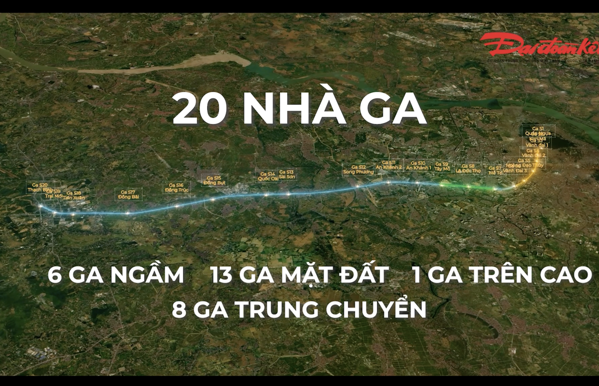 Theo Ban Quản lý Đường sắt đô thị Hà Nội, tuyến metro số 5 có chiều dài khoảng 39,58 km, được thiết kế theo tiêu chuẩn đường đôi khổ 1.435 mm, điện khí hóa. Trong đó, đoạn đi ngầm dài 6,59 km, còn lại 32,99 km đi trên mặt đất và trên cao. Toàn tuyến đi qua 18 phường, xã của TP Hà Nội, với tổng cộng 20 nhà ga gồm 6 ga ngầm, 13 ga mặt đất và 1 ga trên cao, cùng 2 depot phục vụ vận hành.