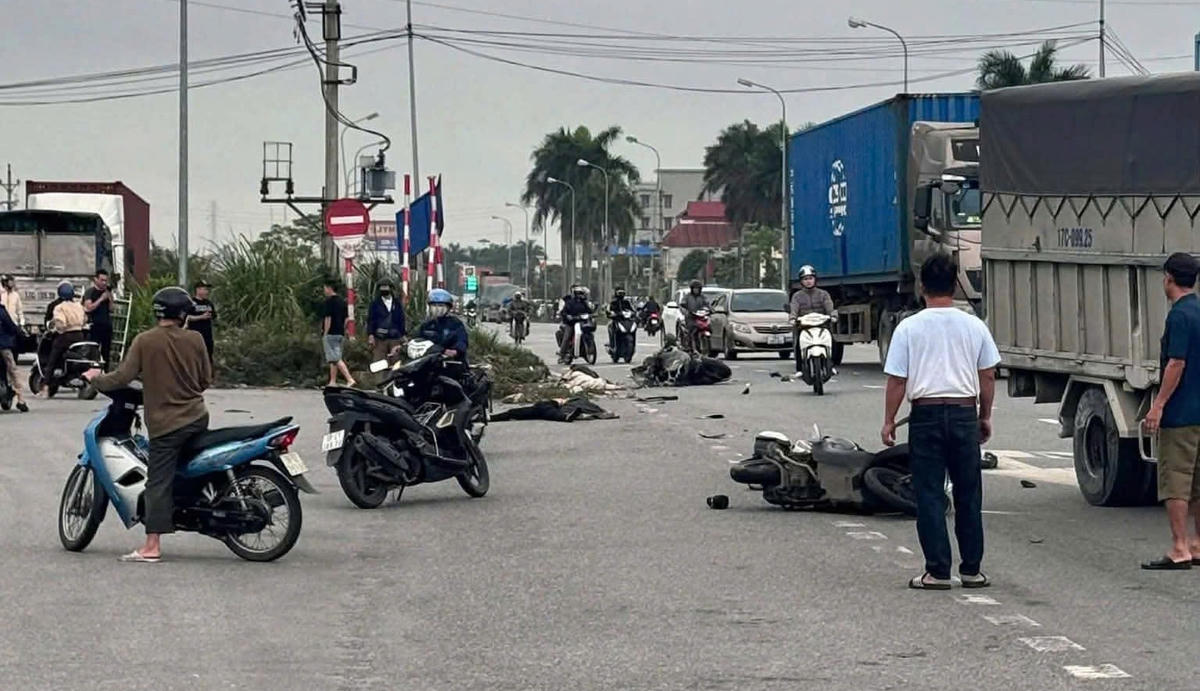 Hiện trường vụ tai nạn. Ảnh người dân cung cấp