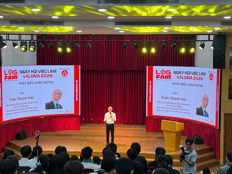 LOGFAIR 2026 hướng tới mục tiêu thúc đẩy kết nối hiệu quả giữa doanh nghiệp-nhà trường-sinh viên; góp phần nâng cao chất lượng nguồn nhân lực logistics. Ảnh: NT