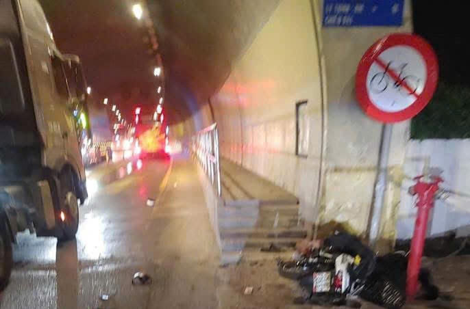 Hiện trường vụ tai nạn. Ảnh: C.Đ.