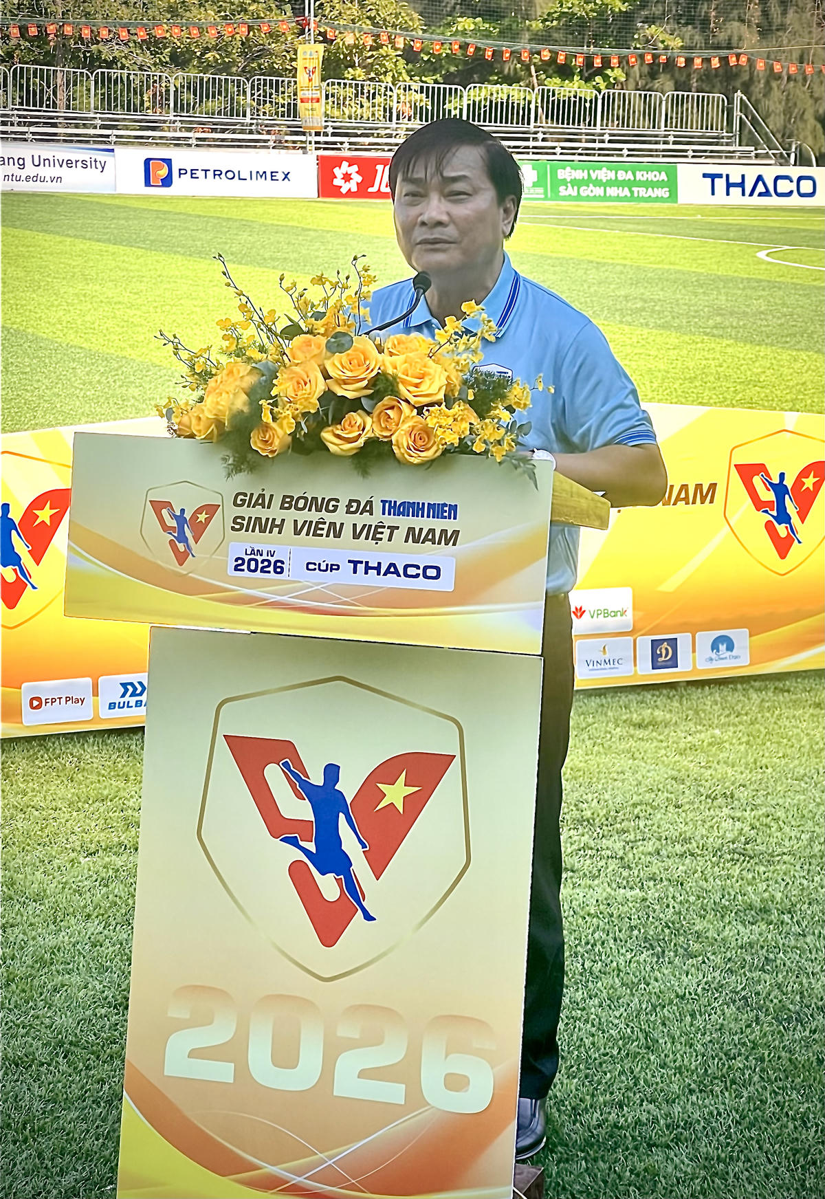 Nhà báo&nbsp;Nguyễn Ngọc Toàn –TBT báo Thành Niên, Trưởng BTC Giải phát biểu tại buổi lễ bế mạc. ảnh Thùy Trang.