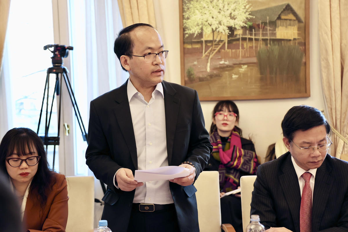 Ông Vũ Quốc Huy, Giám đốc NIC phát biểu - Ảnh: VGP/Minh Ngọc.