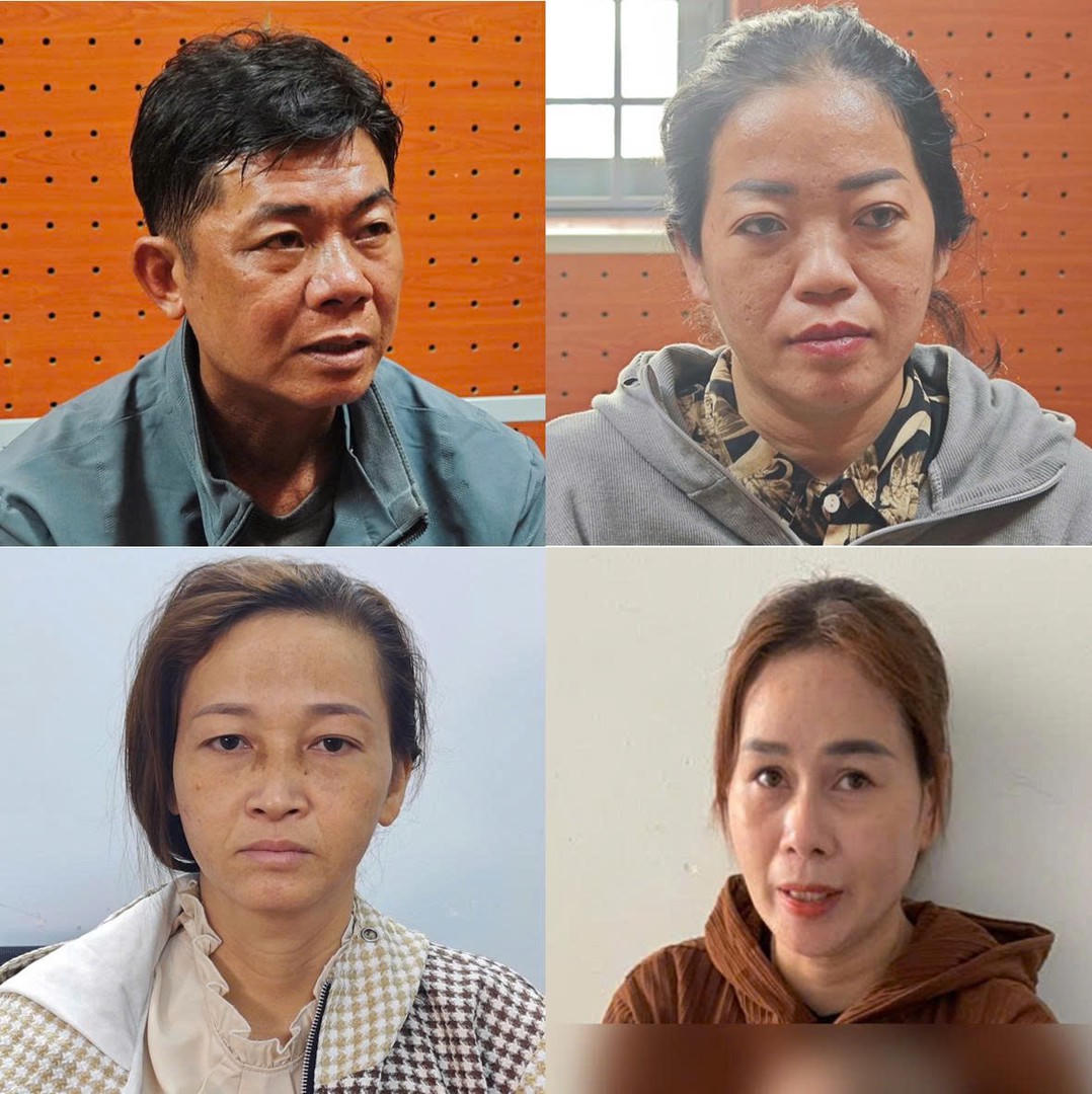 Các đối tượng (theo thứ tự từ trên xuống dưới, từ trái qua phải): Nguyễn Văn Tâm, Nguyễn Thị Yến Linh, Nguyễn Thị Thùy, Lê Thị Lài.