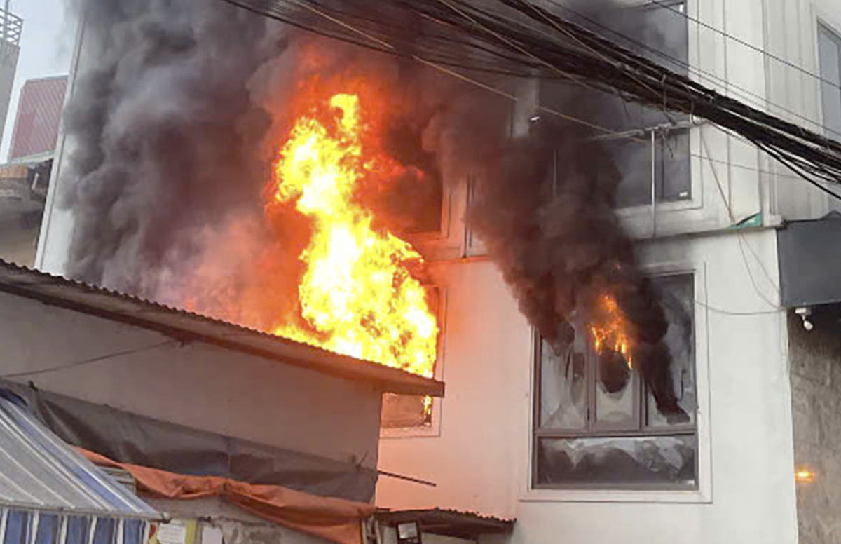 Hiện trường vụ cháy.