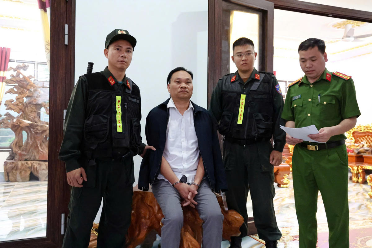 Lý Văn Hai (SN 1975), trú tại Tổ dân phố Thanh Lộc, phường Xuân Hòa là một trong những đối tượng cộm cán bị bắt. Ảnh: CACC.