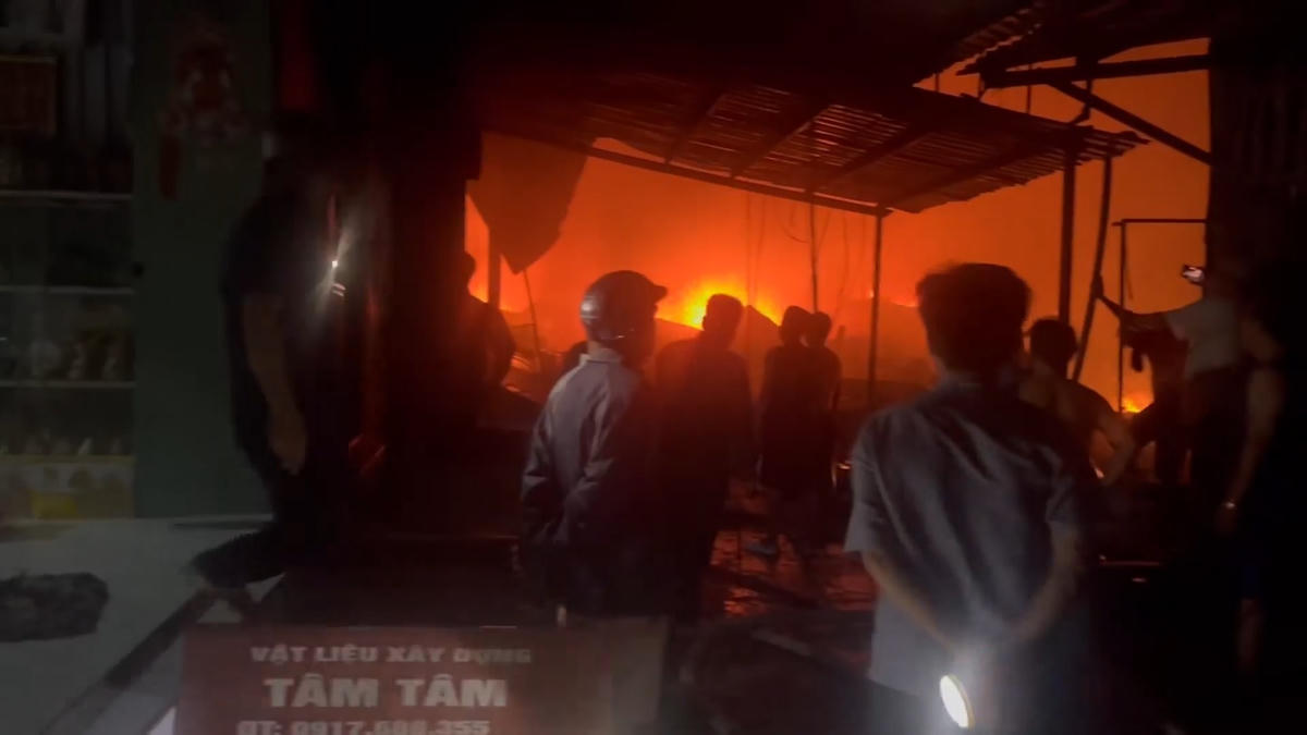 Hiện trường vụ cháy. Ảnh CTV