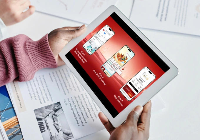 Ba bước bật sinh lời tự động trên ứng dụng Techcombank Mobile. Ảnh: Techcombank.