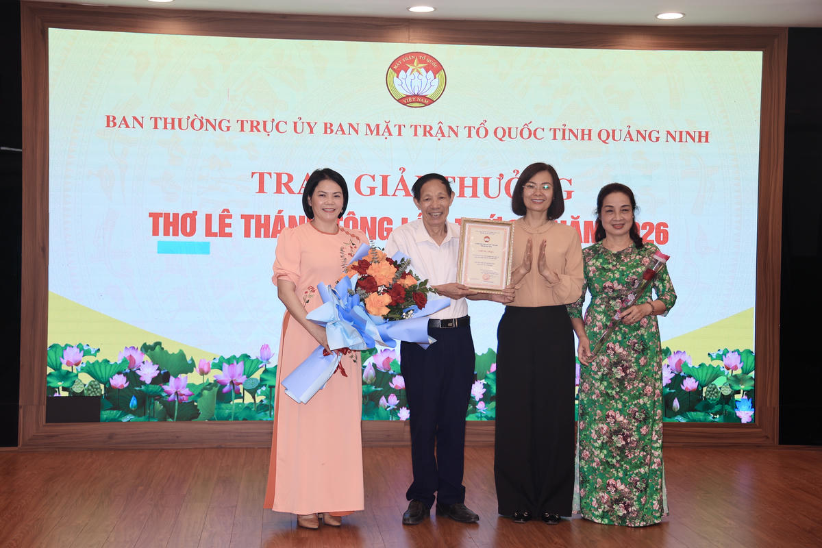 Ủy ban MTTQ Việt Nam tỉnh Quảng Ninh khen thưởng&nbsp;CLB Thơ Bích Động đã có thành tích xuất sắc trong vận động, sáng tác thơ năm 2025.