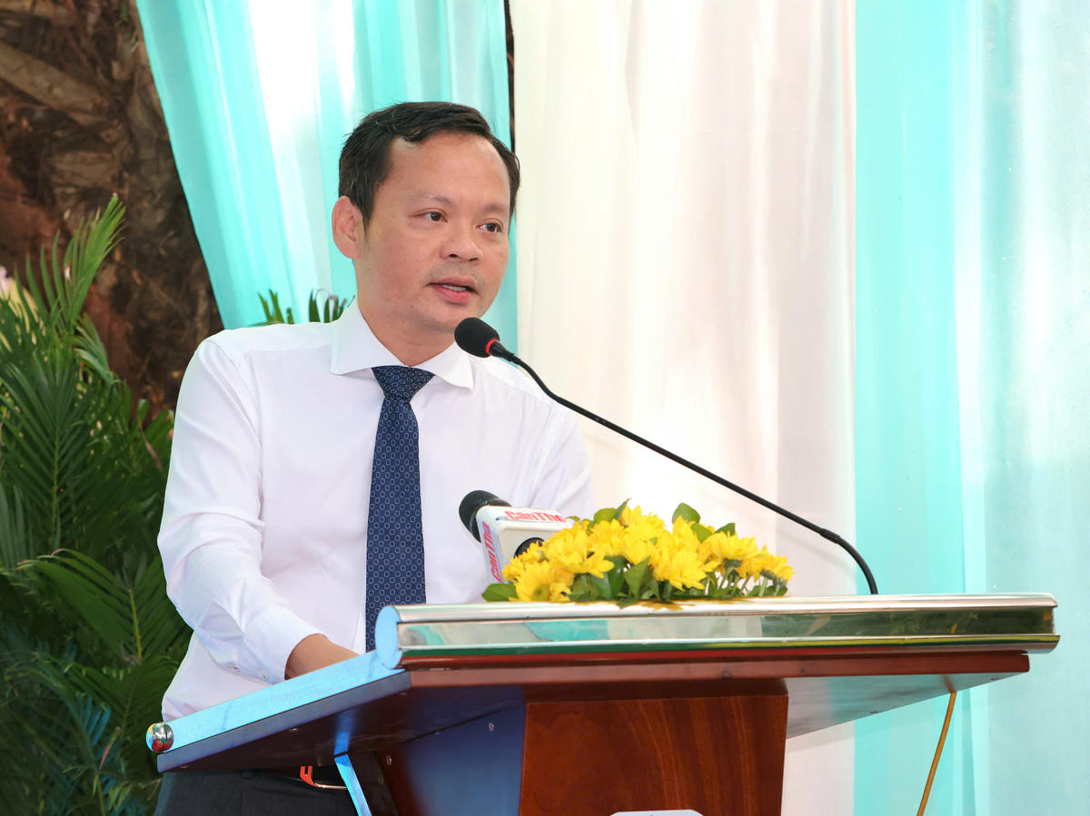 PGS.TS.BS Hoàng Quốc Cường - Giám đốc Sở Y tế TP Cần Thơ phát biểu tại buổi lễ. Ảnh: Trung Phạm