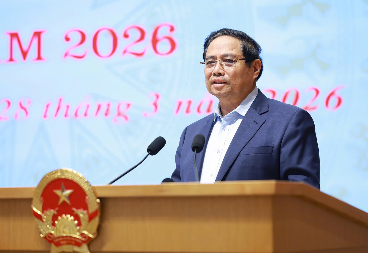 Thủ tướng Phạm Minh Chính phát biểu tại phiên họp. Ảnh: Nhật Bắc