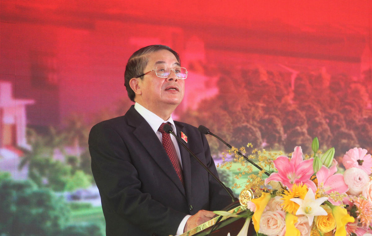 Phó Chủ tịch Quốc hội Nguyễn Đức Hải phát biểu tại buổi lễ. Ảnh: Chí Đại.