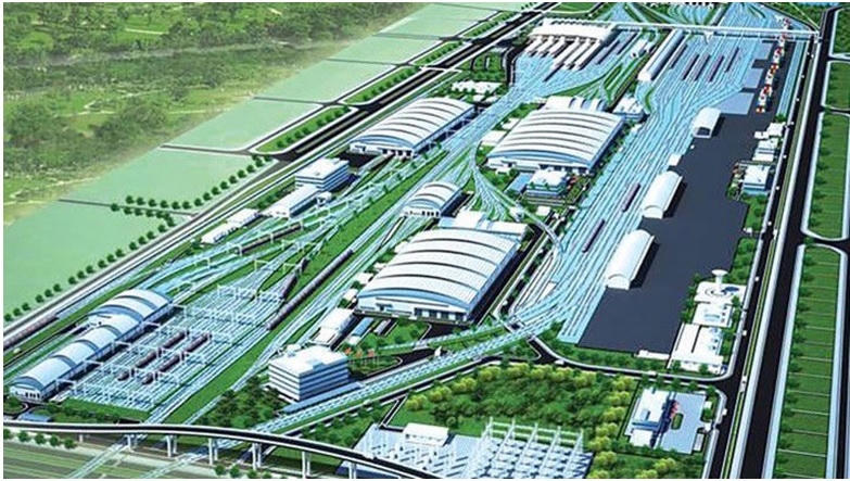Phối cảnh tổ hợp ga đường sắt Ngọc Hồi.