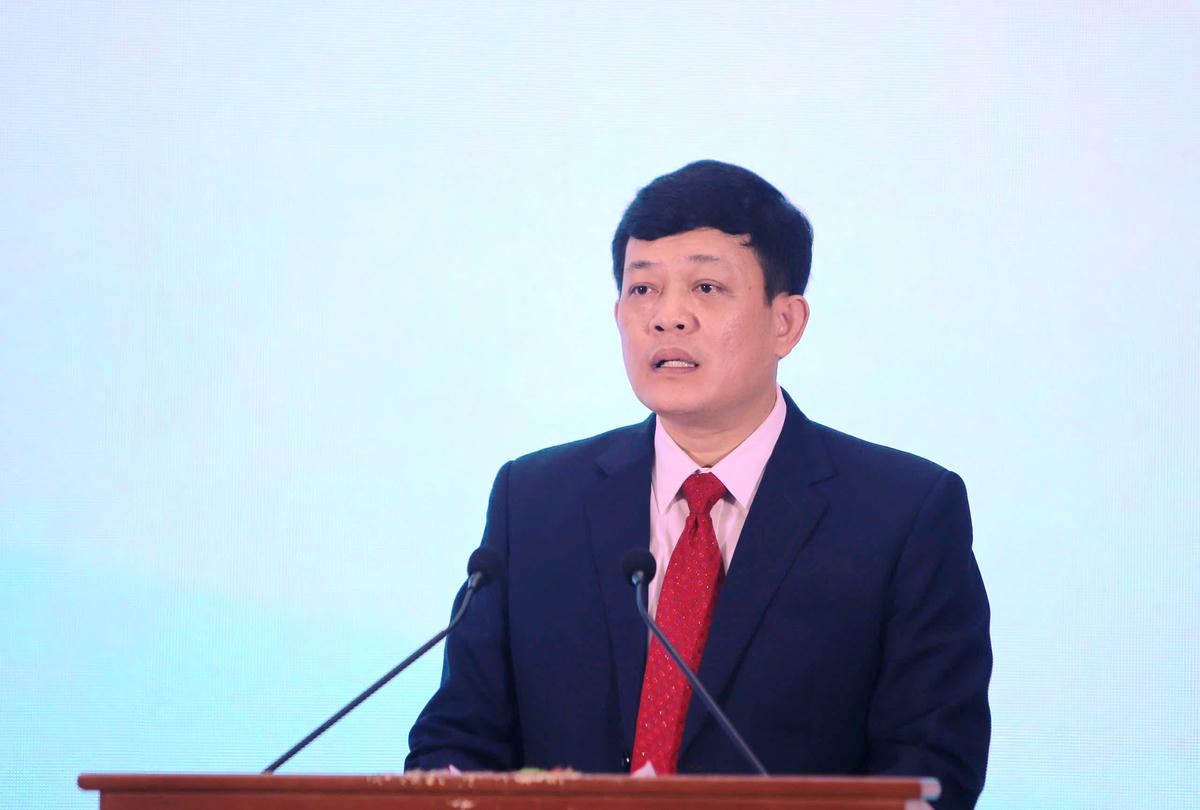 ông Nguyễn Tuấn Hòa, Giám đốc Trung tâm Phục vụ Hành chính công tỉnh Thanh Hóa phát biểu khai mạc sự kiện. Ảnh: Nguyễn Chung.