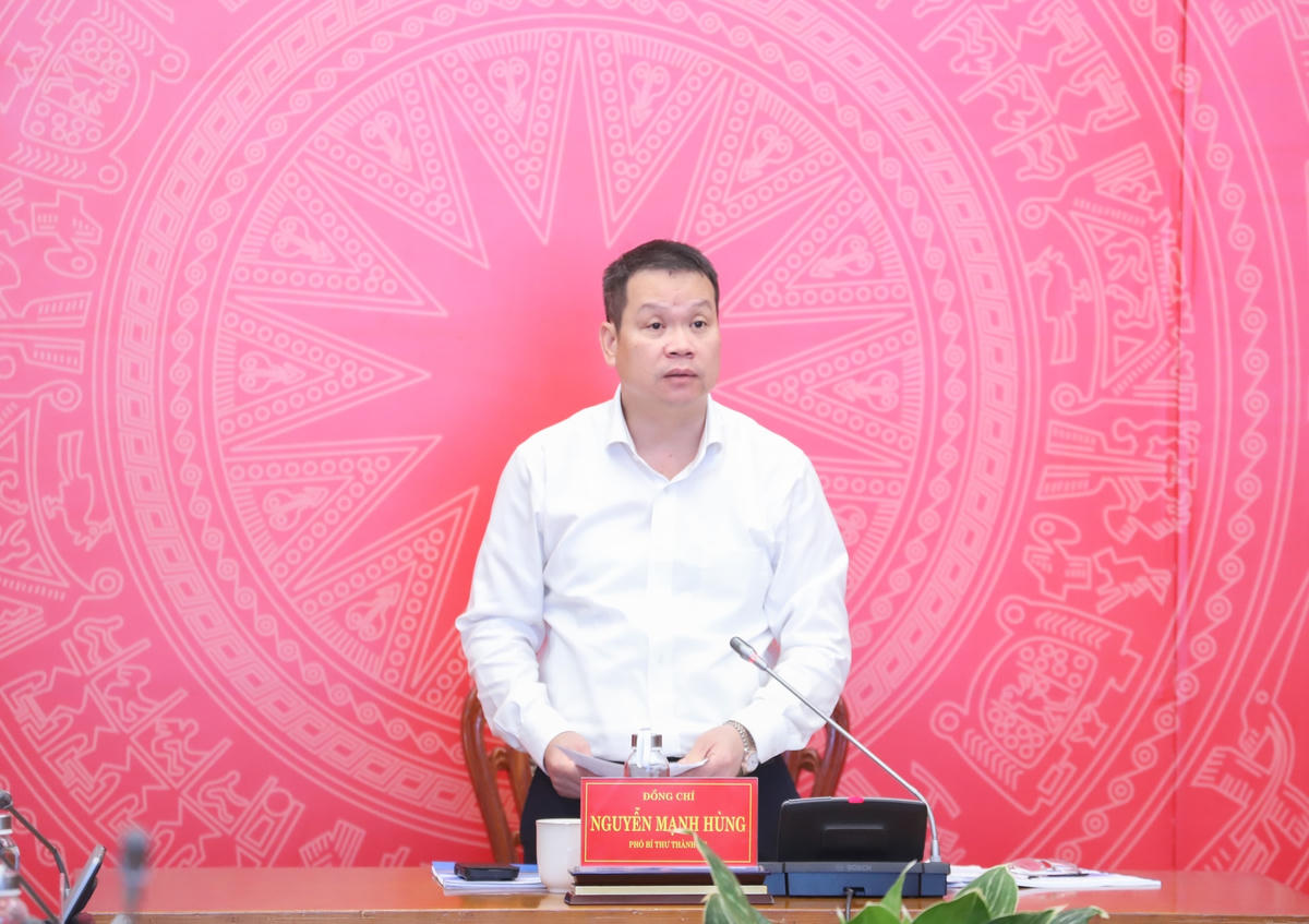 Phó Bí thư Thành ủy Nguyễn Mạnh Hùng. Ảnh: Nguyễn Tú
