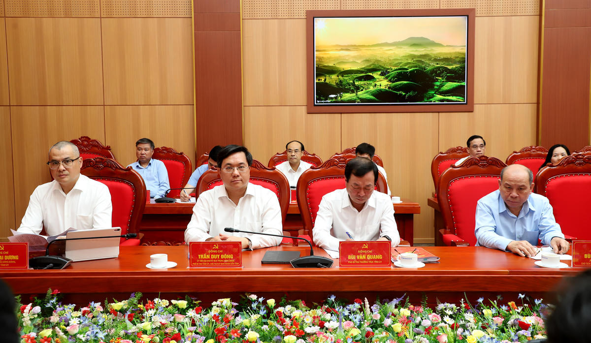 Các đại biểu tham dự&nbsp;buổi làm việc.