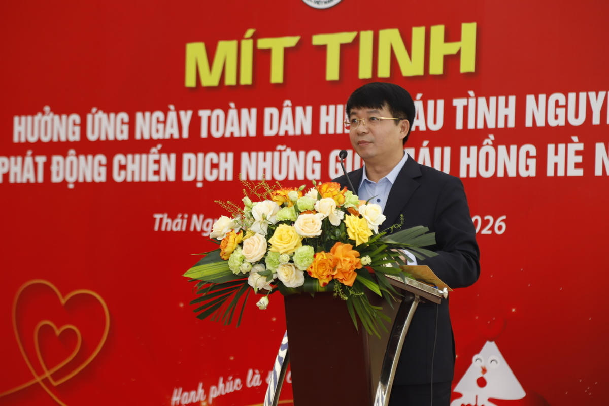 Ông Nông Văn Nhất - Phó Chủ tịch UBND tỉnh Thái Nguyên phát biểu tại sự kiện. Ảnh: Minh Lý.