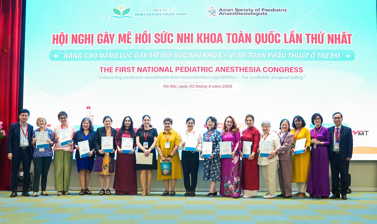 Lần đầu tổ chức Hội nghị Gây mê hồi sức nhi khoa toàn quốc