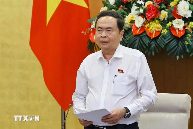 Chủ tịch Quốc hội Trần Thanh Mẫn phát biểu. (Ảnh: Doãn Tấn/TTXVN).