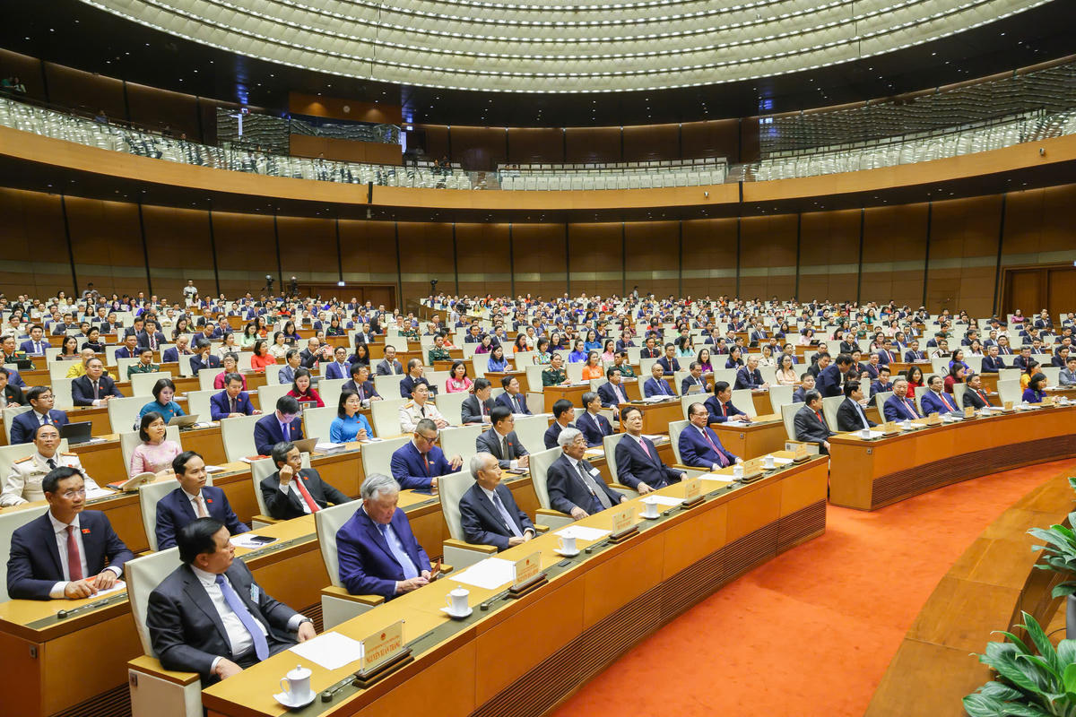 Các đại biểu dự phiên khai mạc Kỳ họp thứ Nhất, Quốc hội khóa XVI.