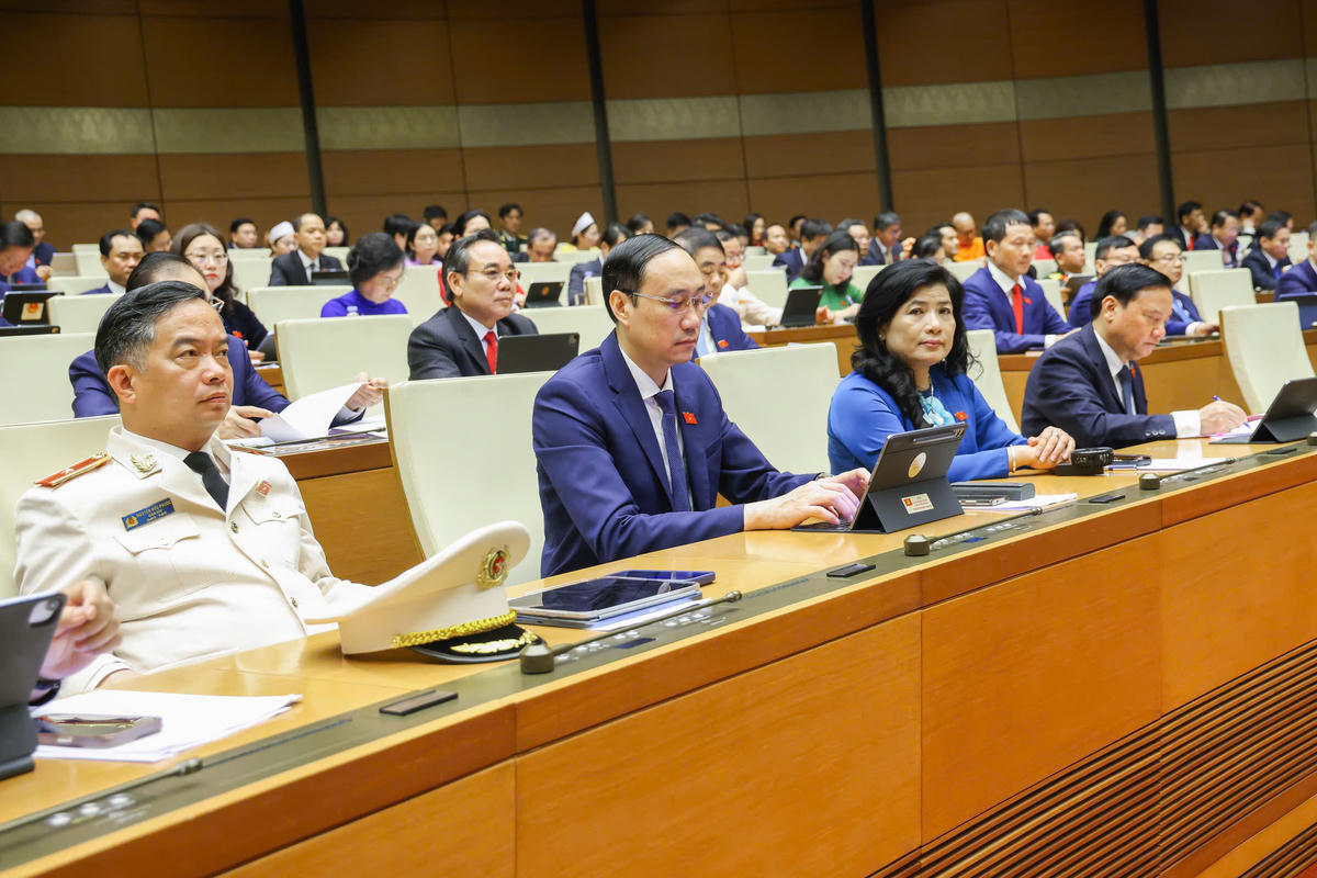 Các đại biểu dự phiên khai mạc Kỳ họp thứ Nhất, Quốc hội khóa XVI.