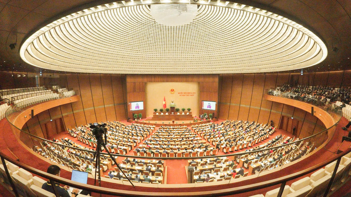 Toàn cảnh phiên khai mạc&nbsp;Kỳ họp thứ Nhất, Quốc hội khóa XVI.