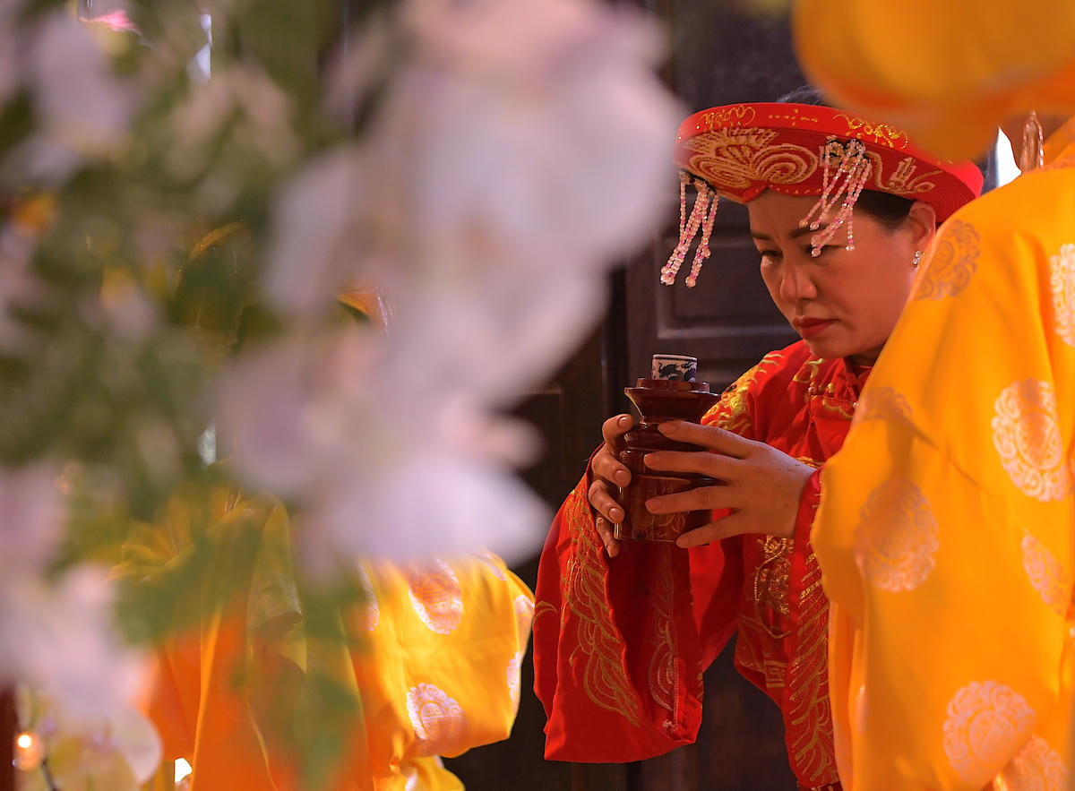 Nghi thức dâng tửu.