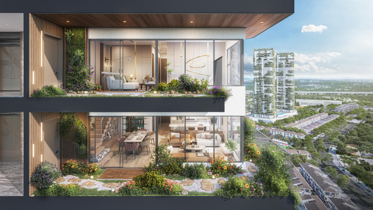 Căn hộ chăm sóc sức khỏe có sân vườn trước khi vào nhà tại Forest Onsen