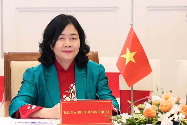 Bà Bùi Thị Minh Hoài - Ủy viên Bộ Chính trị, Bí thư Trung ương Đảng, Chủ tịch Ủy ban Trung ương MTTQ Việt Nam.