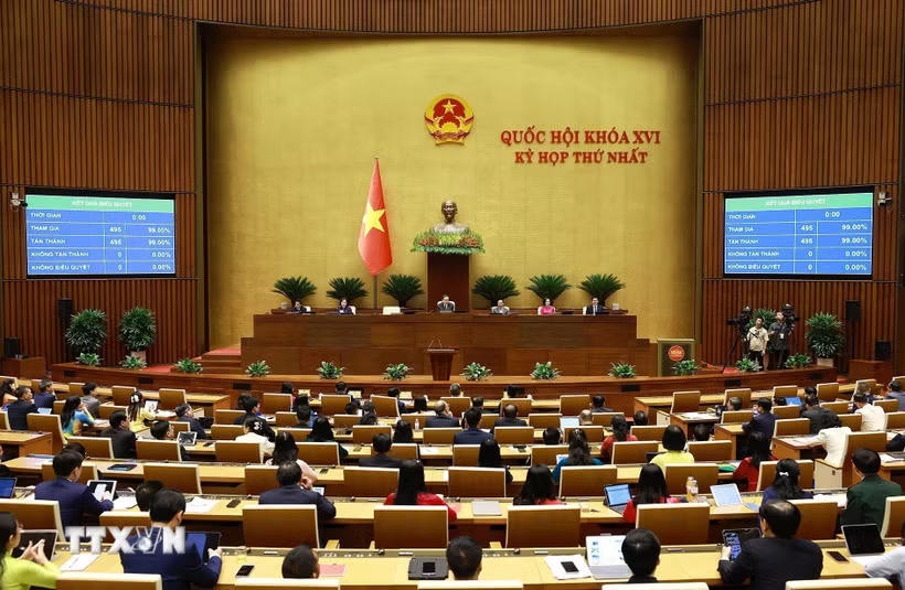 Kỳ họp thứ nhất, Quốc hội khóa XVI. (Ảnh: Dương Giang/TTXVN).