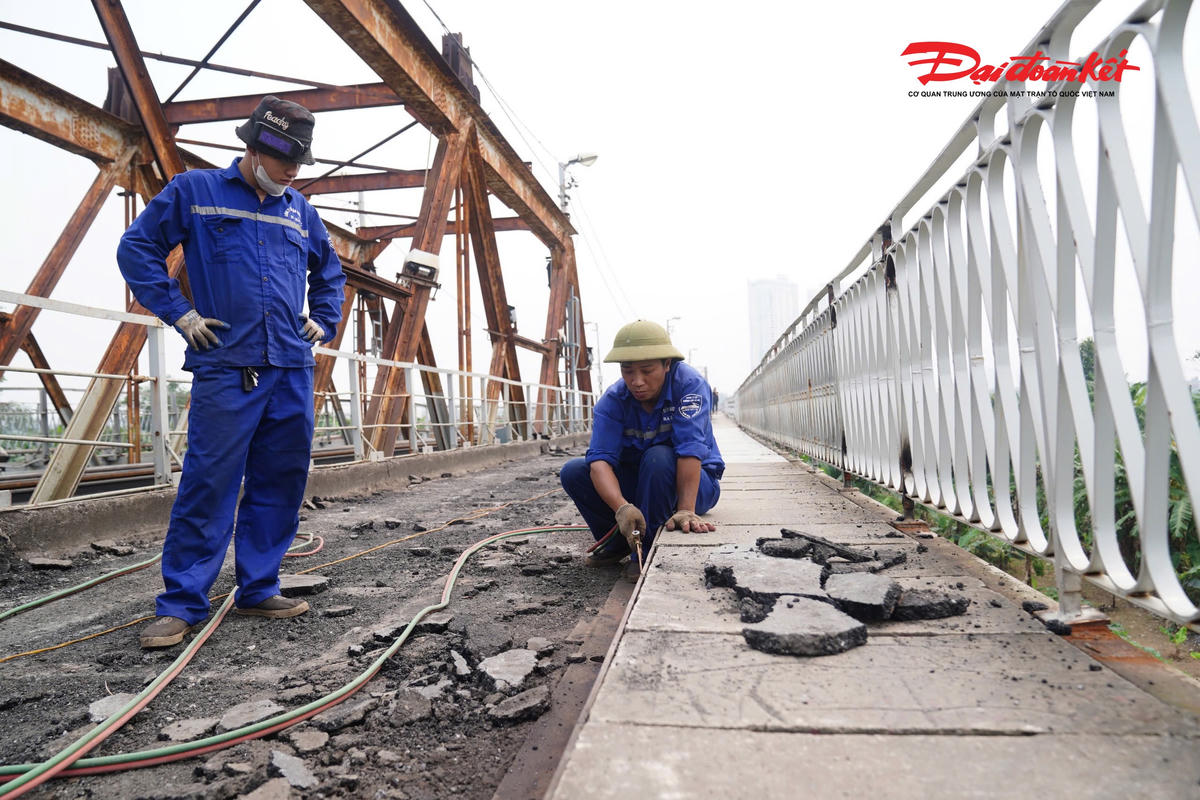 Công trường cầu Long Biên: Chạy nước rút hồi sinh biểu tượng trăm năm