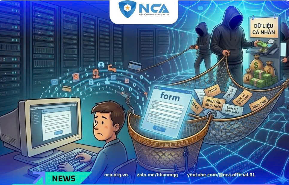 Các biểu "online form" trên mạng xã hội có thể thu thập thông tin cá nhân người dùng. Ảnh: NCA