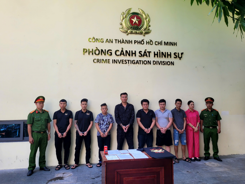 08 đối tượng tại cơ quan công an.