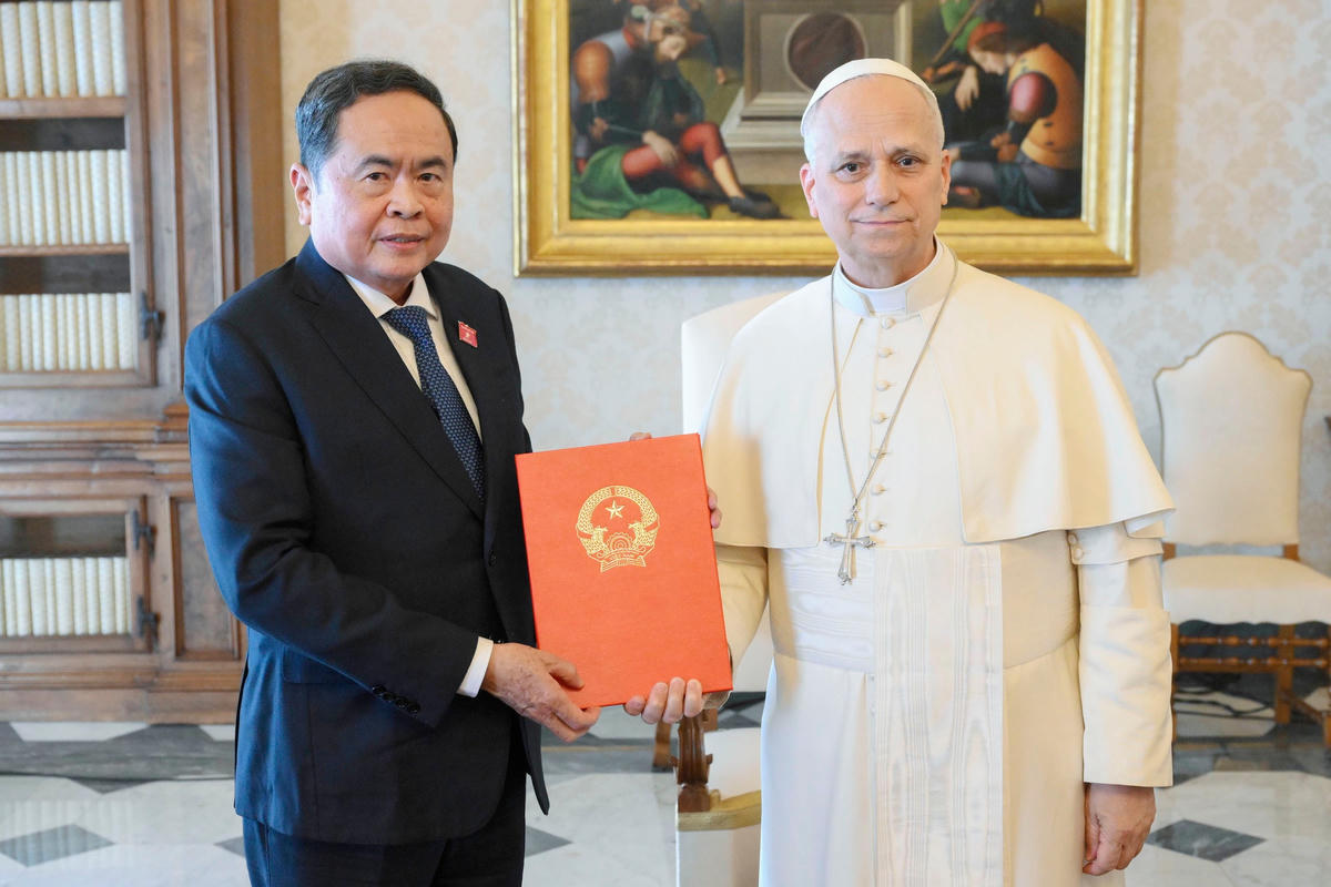 Chủ tịch Quốc hội Trần Thanh Mẫn hội kiến Giáo hoàng Leo XIV