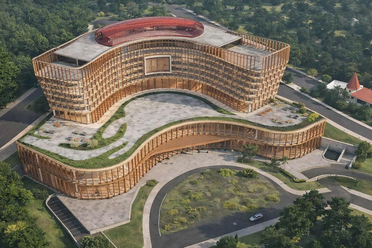 Phối cảnh dự kiến dự án Trung tâm hội nghị, thương mại và du lịch quốc tế Hải Phòng. Ảnh: HP.