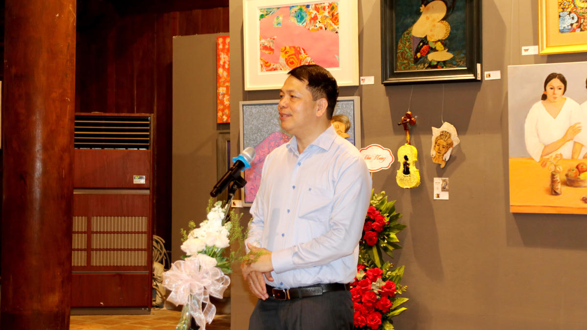 TS Lê Xuân Kiêu – GĐ Trung tâm HĐ VHKH Văn Miếu – Quốc Tử Giám phát biểukhai mạc Triển lãm.