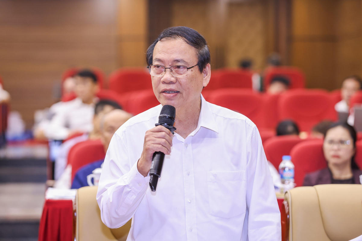 Ông Vũ Trọng Kim - Ủy viên Đoàn Chủ tịch, Chủ tịch Hội Cựu Thanh niên xung phong Việt Nam&nbsp;phát biểu tại Hội nghị. Ảnh: Quang Vinh.