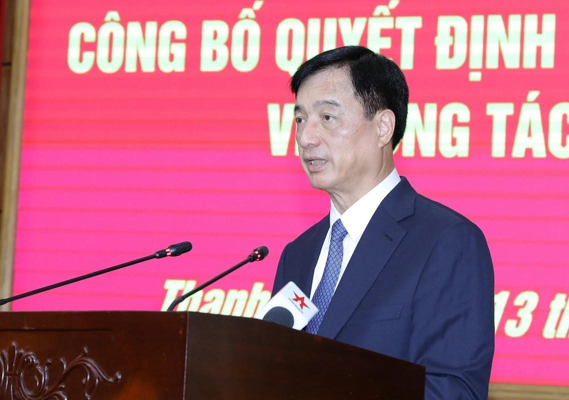 Ông Nguyễn Duy Ngọc - Trưởng ban Tổ chức Trung ương phát biểu giao nhiệm vụ. Ảnh: Minh Hiếu.