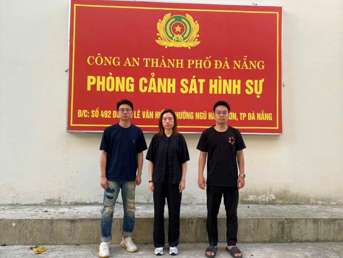 Các đối tượng tại cơ quan điều tra. Ảnh: CV.