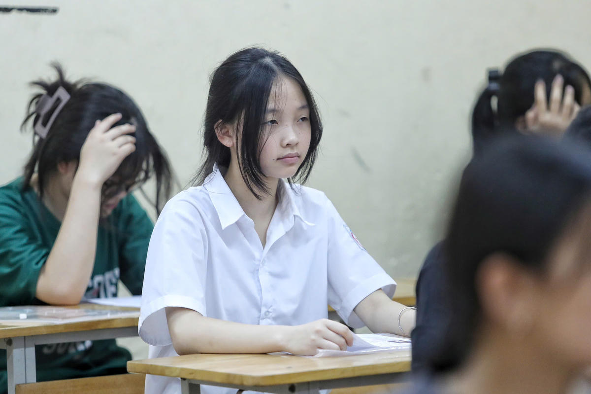 Thí sinh dự thi vào lớp 10 THPT công lập tại Hà Nội năm học 2025-2026. Ảnh: Lê Khánh