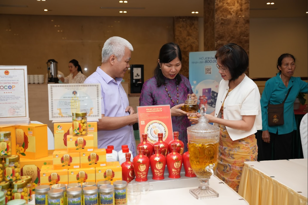 Ông Nguyễn Lâm Thanh – Tổng Giám đốc TikTok Việt Nam tham quan gian hàng trưng bày tại Diễn đàn