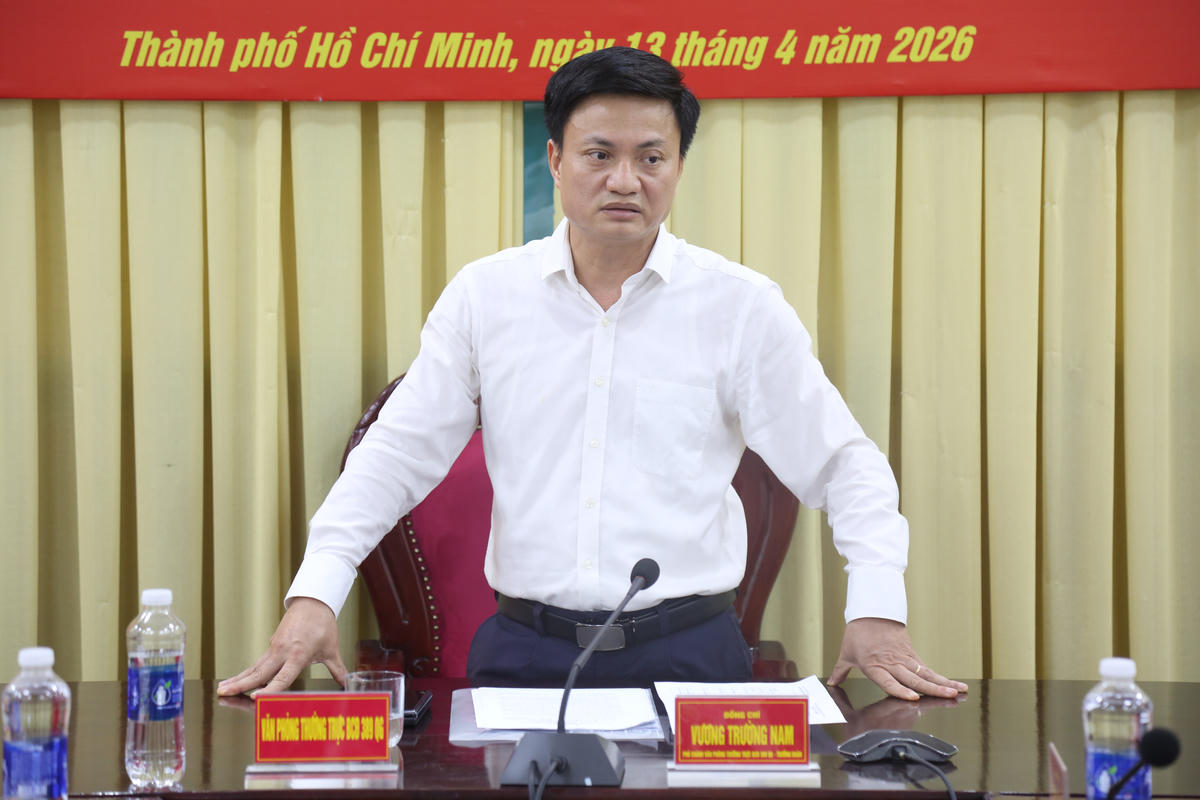 Ông Vương Trường Nam - Phó chánh Văn phòng Thường trực Ban chỉ đạo 389 Quốc gia phát biểu kết luận. Ảnh: Tiến Thành.