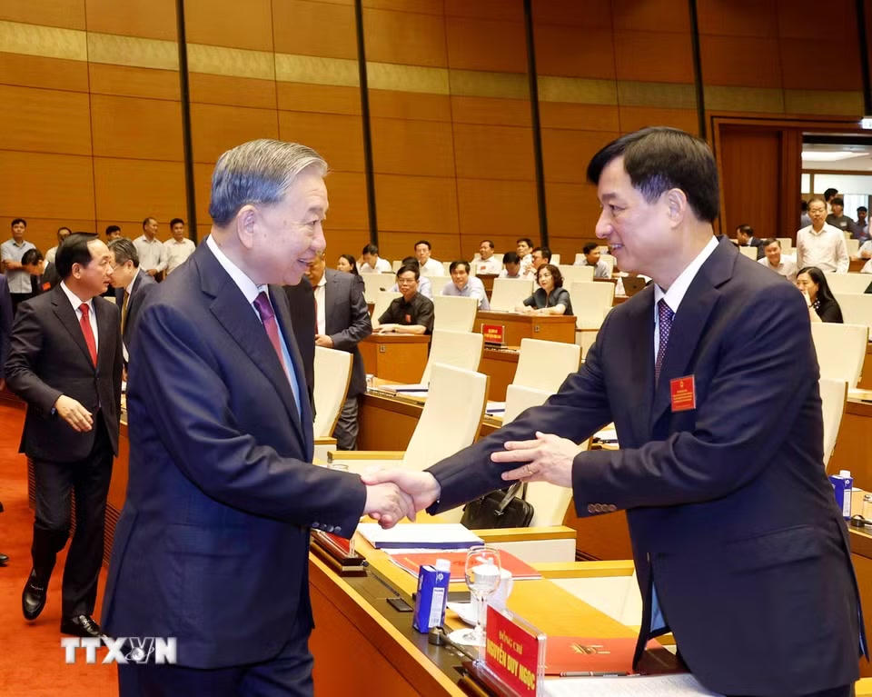 Tổng Bí thư, Chủ tịch nước Tô Lâm và các đại biểu dự Hội nghị. (Ảnh: Thống Nhất/TTXVN)