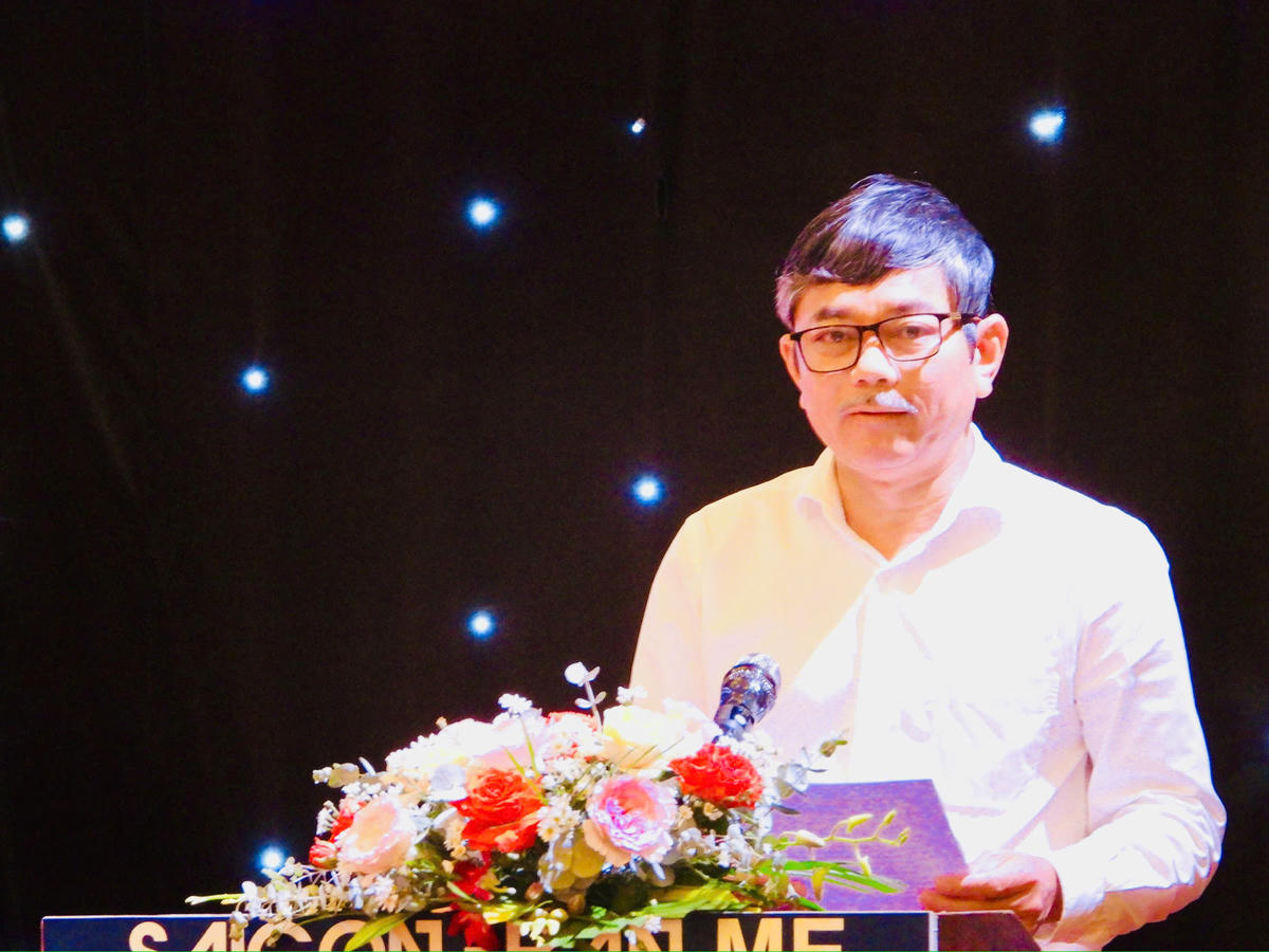 Ông Trần Cao – Phó Tổng Biên tập Báo Nông nghiệp và Môi trường phát biểu. Ảnh: Thanh Nga.