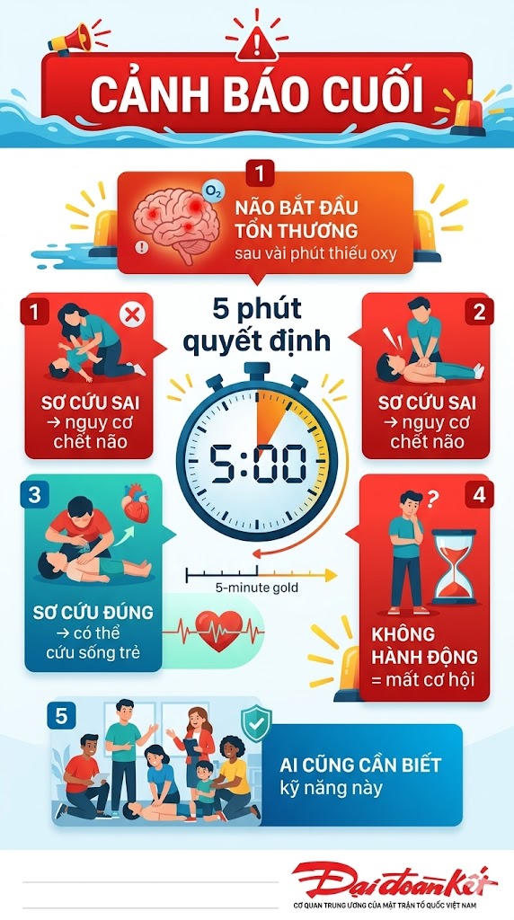  Cấp cứu trẻ đuối nước -tránh những sai lầm nguy hiểm 
